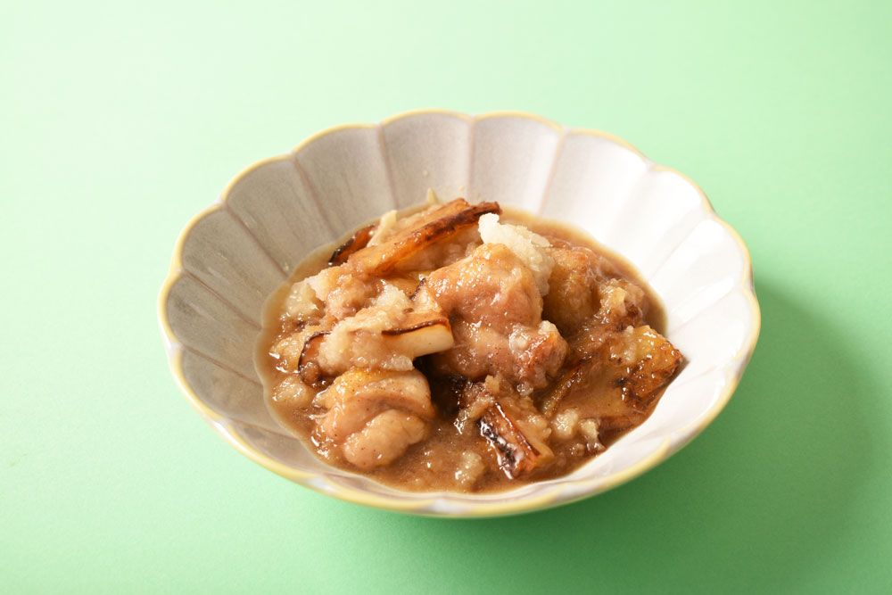 白なすとチキンの大根おろし煮