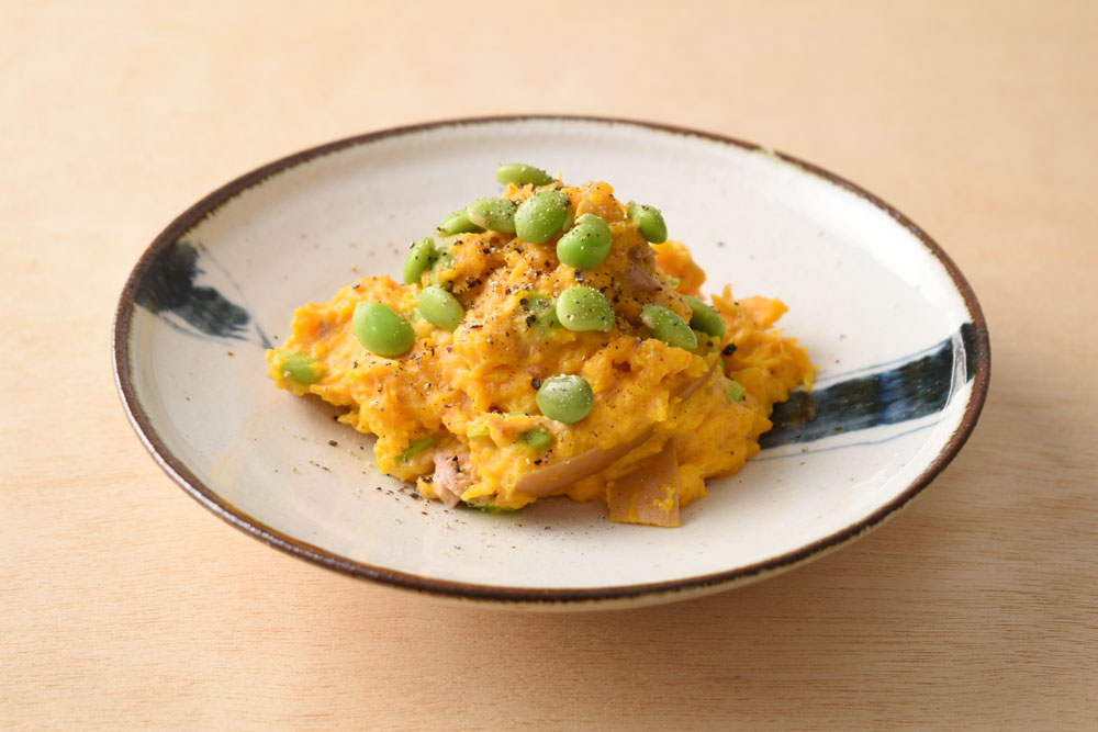 バターナッツかぼちゃと枝豆のクリーミーサラダ