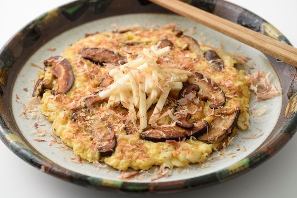 ネバリスターとジャンボ椎茸のトロトロオムレツ