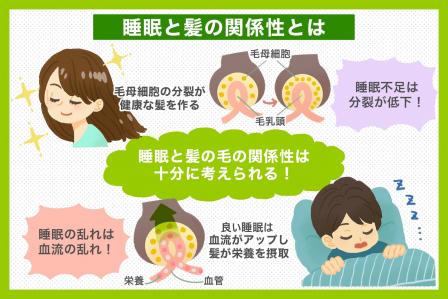  睡眠と髪の関係のイメージ画像