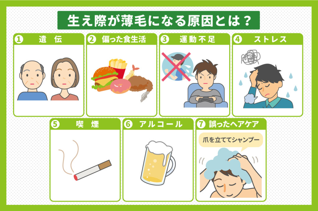 生え際が薄毛になる原因とは？