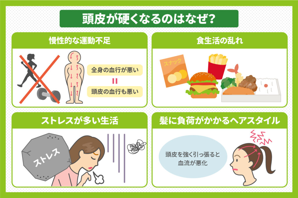 頭皮が硬くなるのはなぜ?
