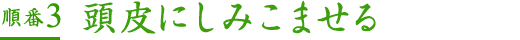 順番3頭皮にしみこませる