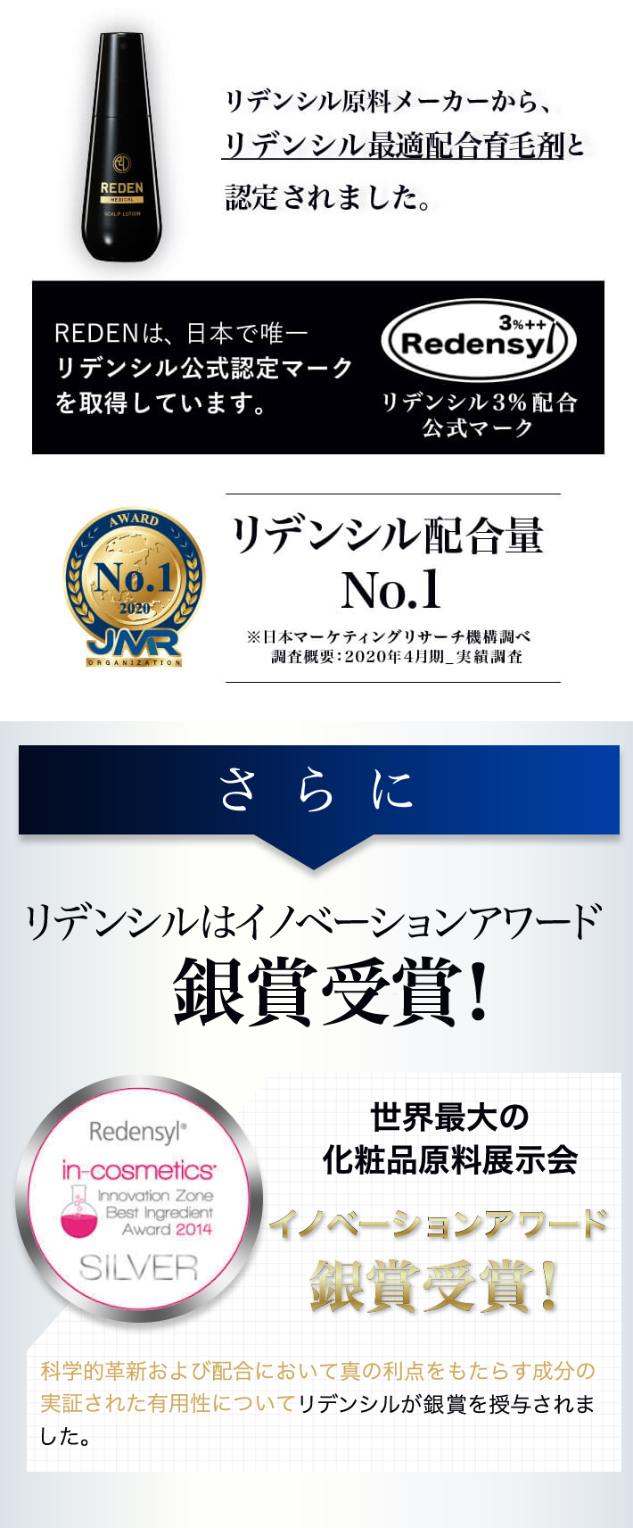 リデンシル3%配合