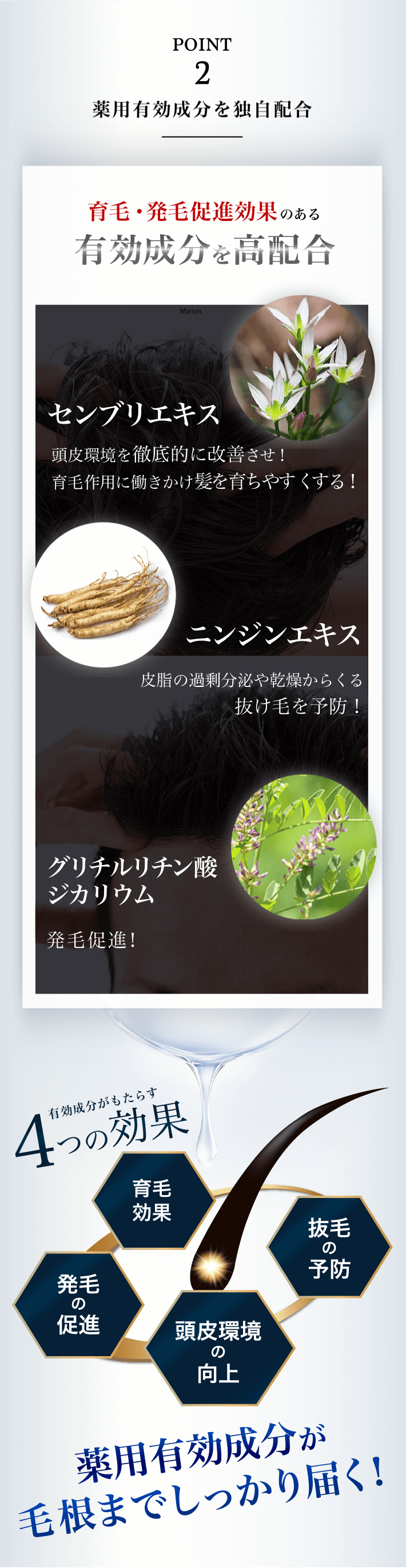 こだわりぬいた成分配合