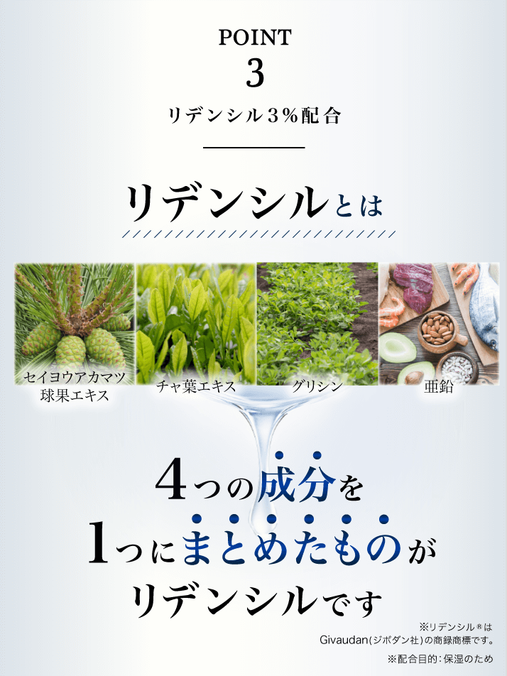 リデンシル3%配合