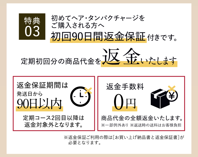 初回90日間返金保証付き