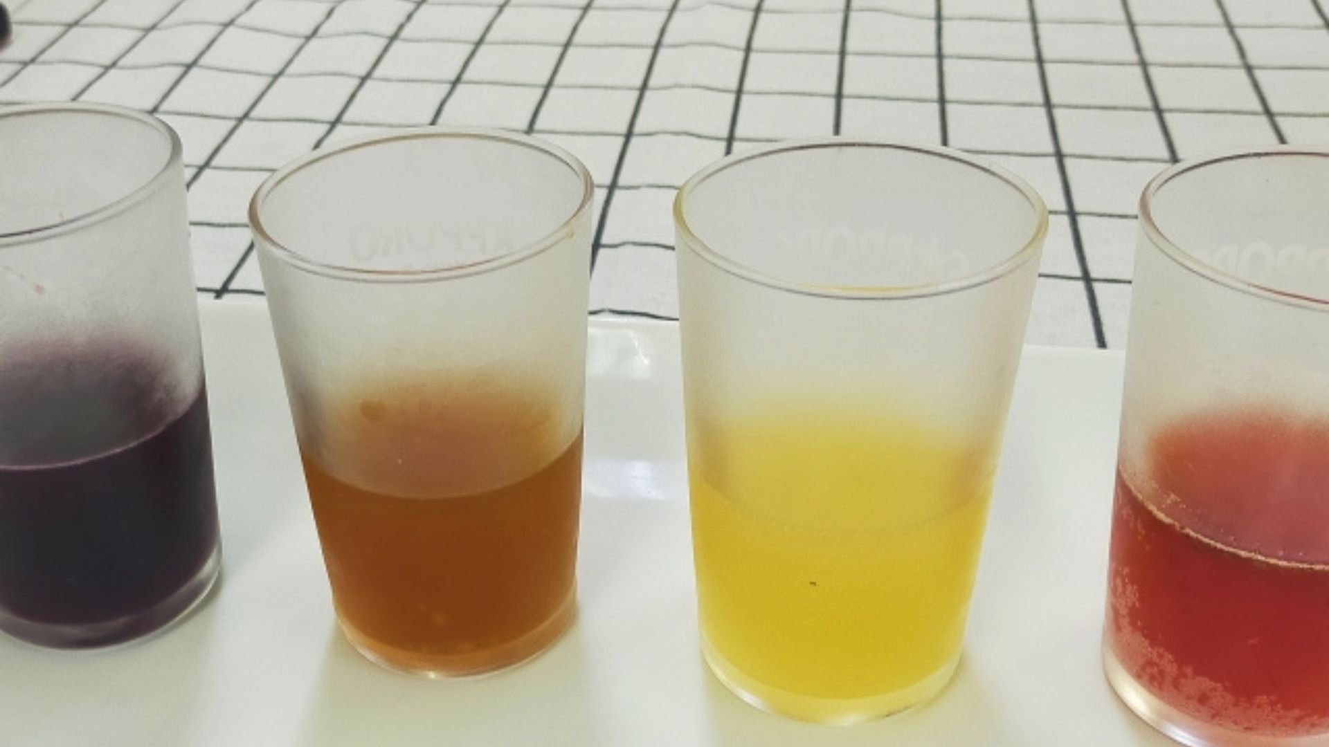 4種類のドリンク