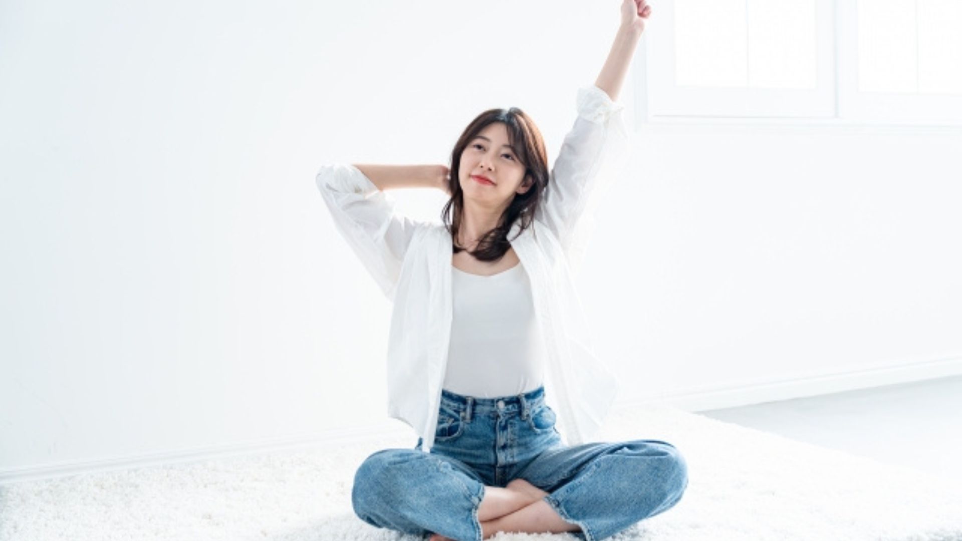 腸活中の女性
