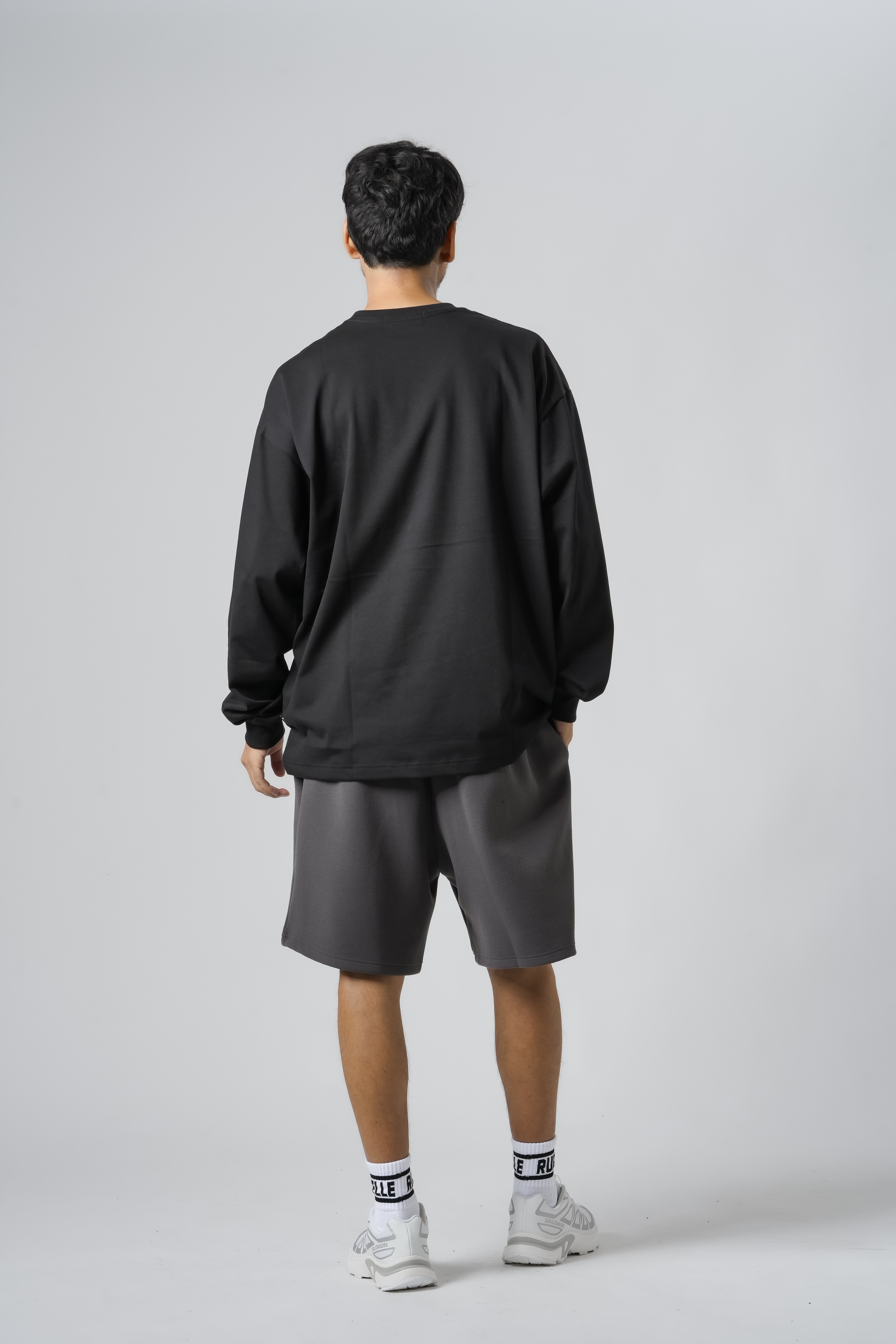 R-Logo Longsleeve SIZE: M, カラー: Black