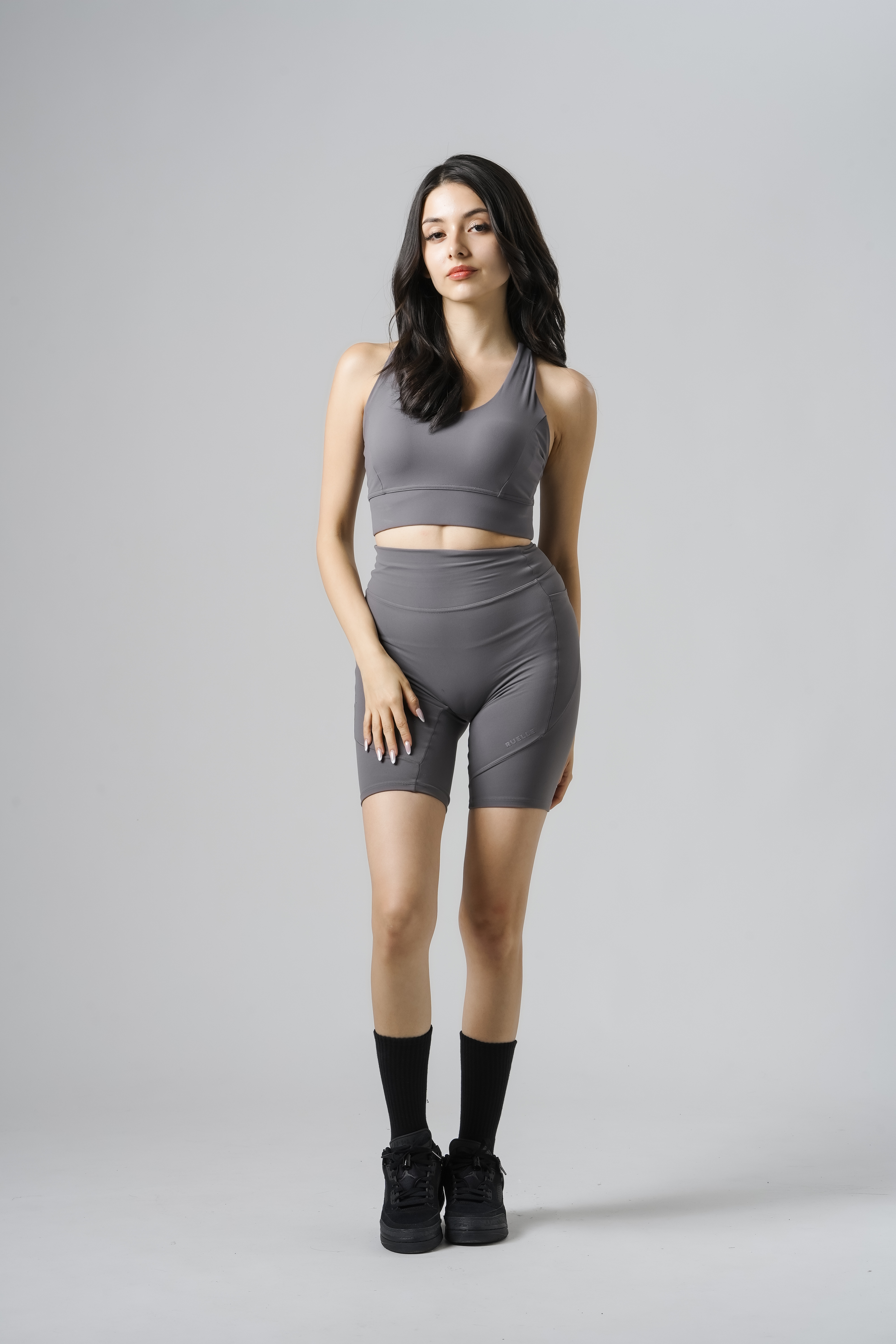 Aeral Back Cross Bra top SIZE: XS, カラー: gray