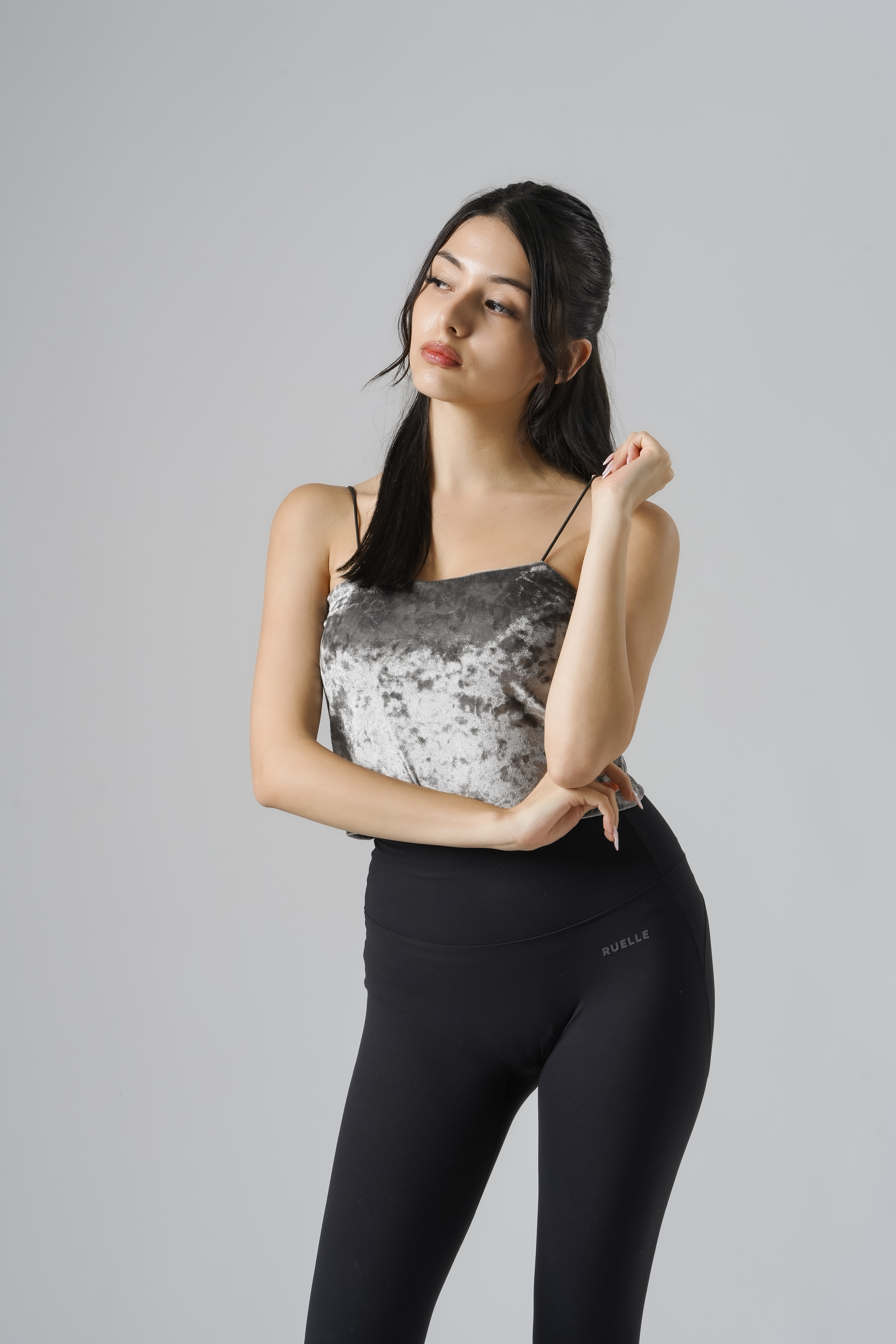Velour Pad-In Camisole SIZE: XS, カラー: Silver