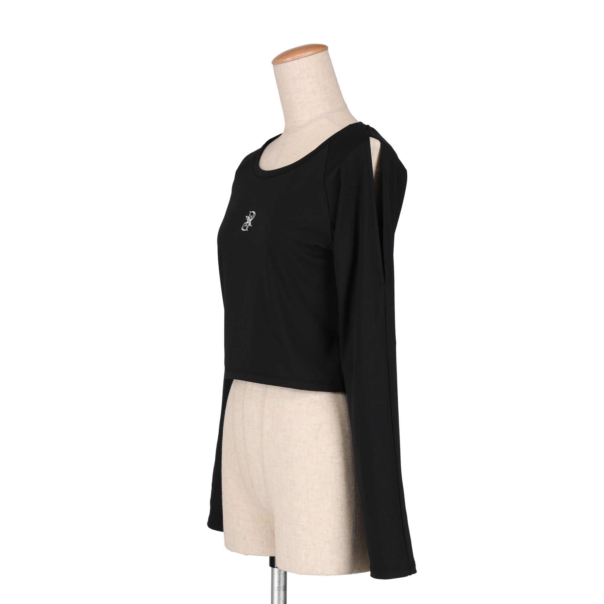 Slit Line Long Sleeve SIZE: XS, カラー: Black