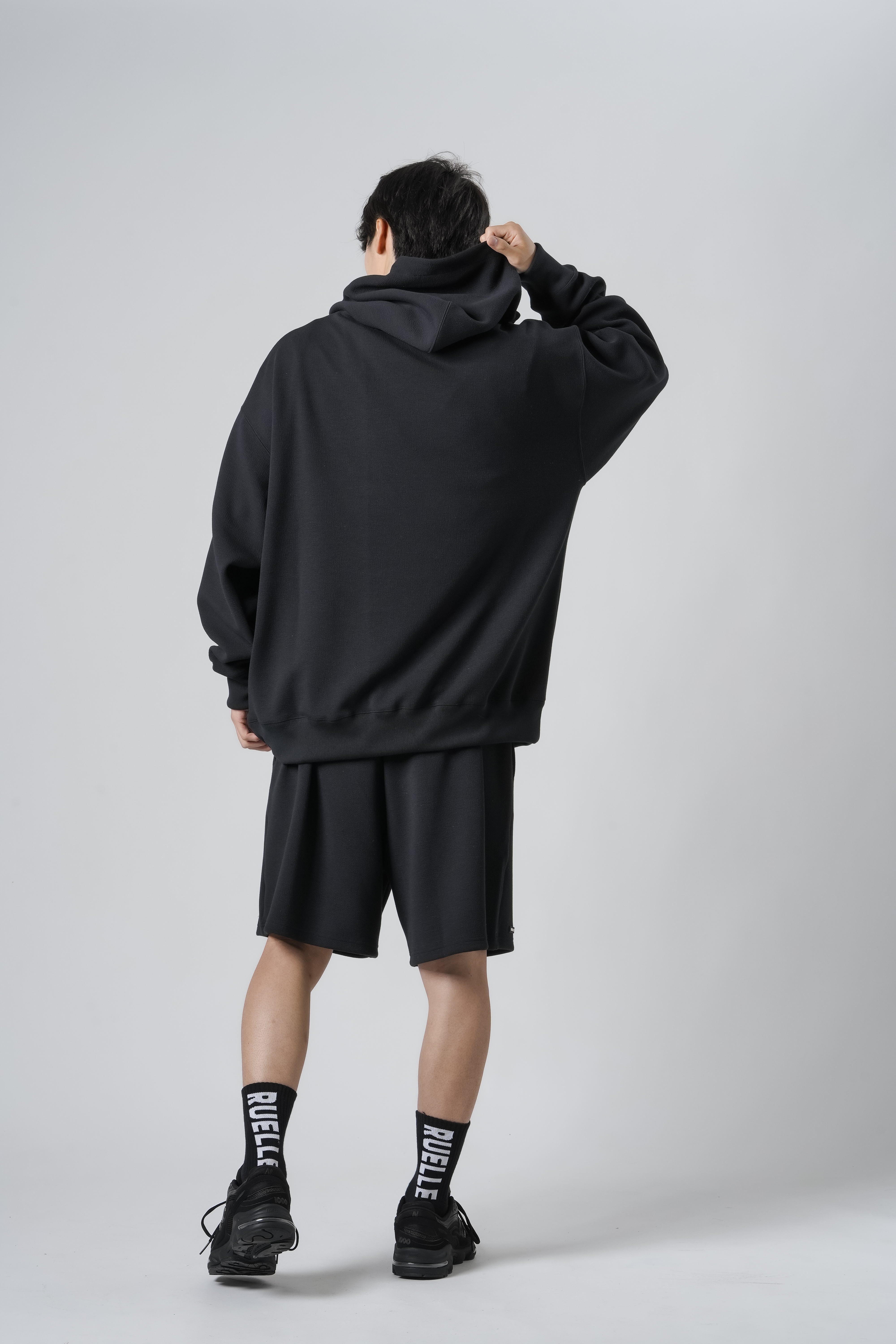 Back-Logo Crew Socks (2 Pack) SIZE: 22.0-25.5cm, カラー: Black/White