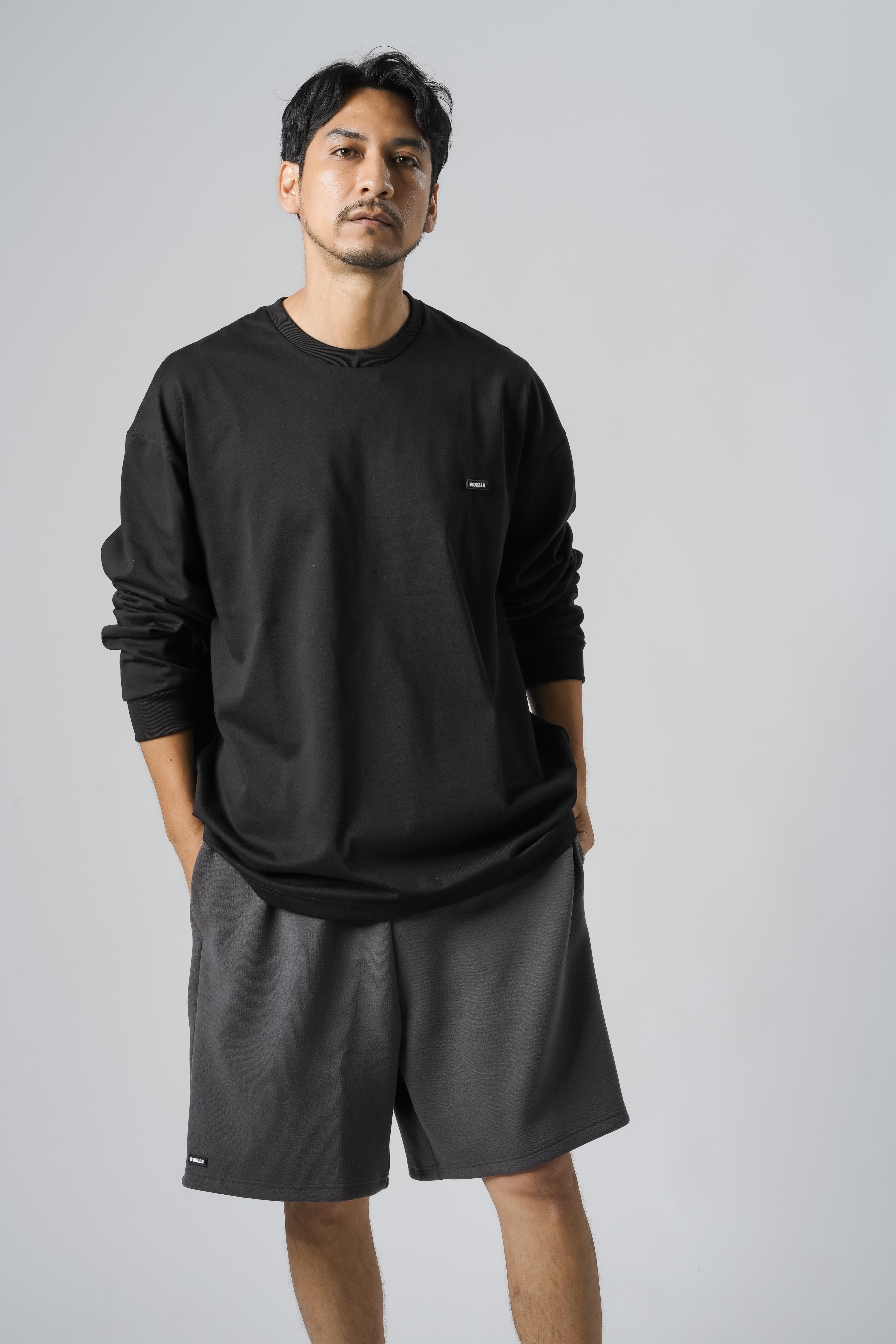 R-Logo Longsleeve SIZE: M, カラー: Black