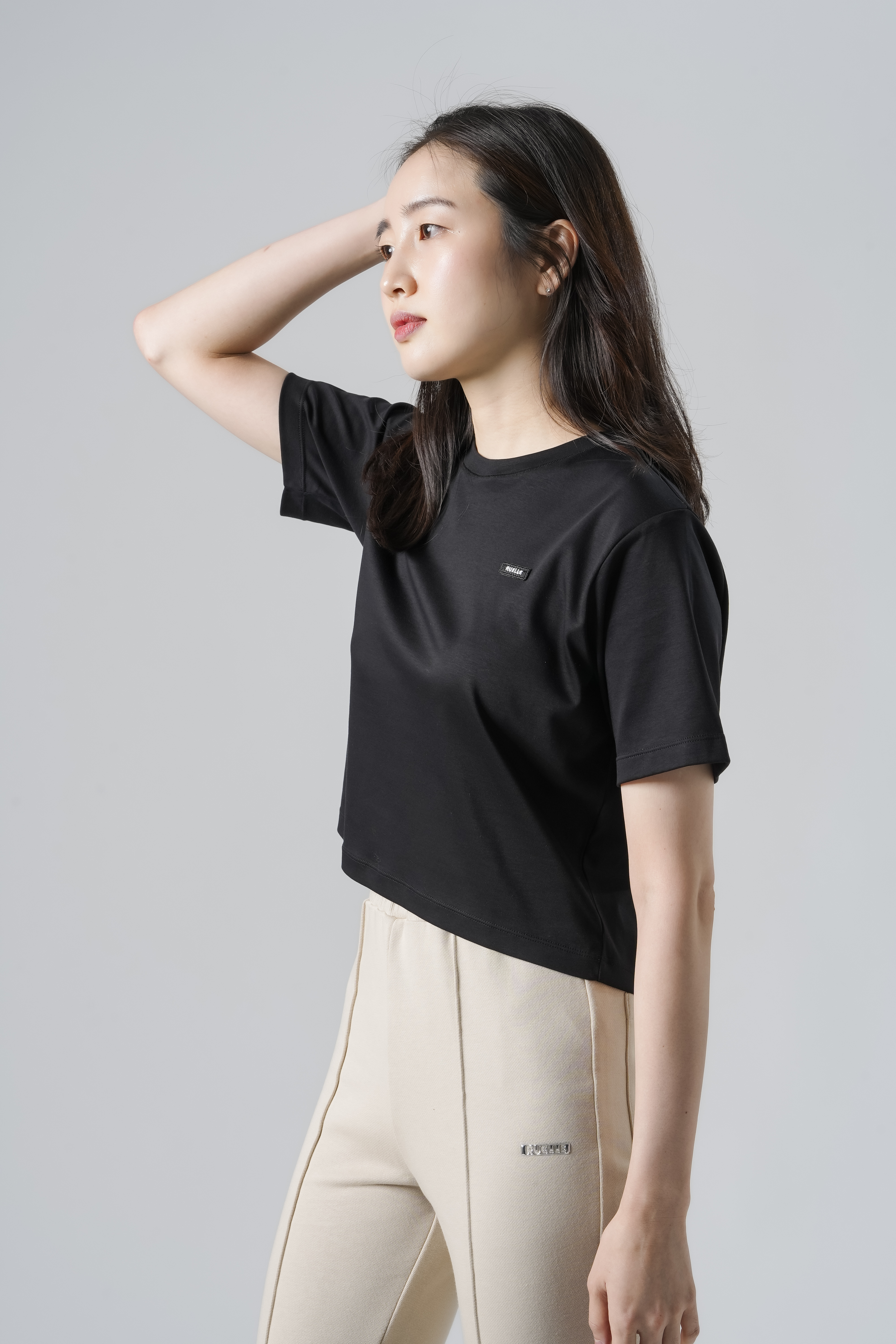 Wappen Cropped Tee SIZE: XS, カラー: Black