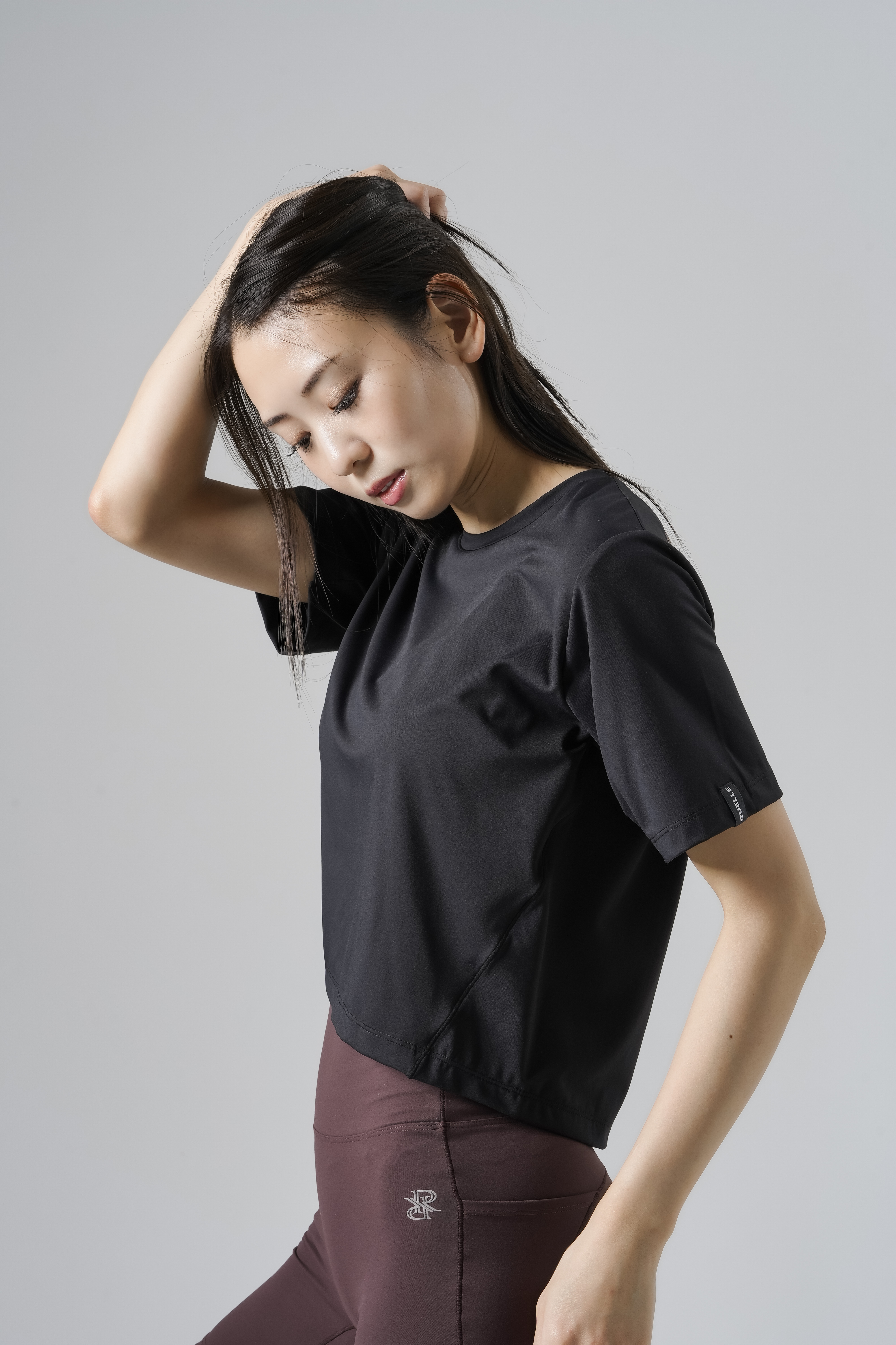 Performance Cropped Tee SIZE: XS, カラー: Black