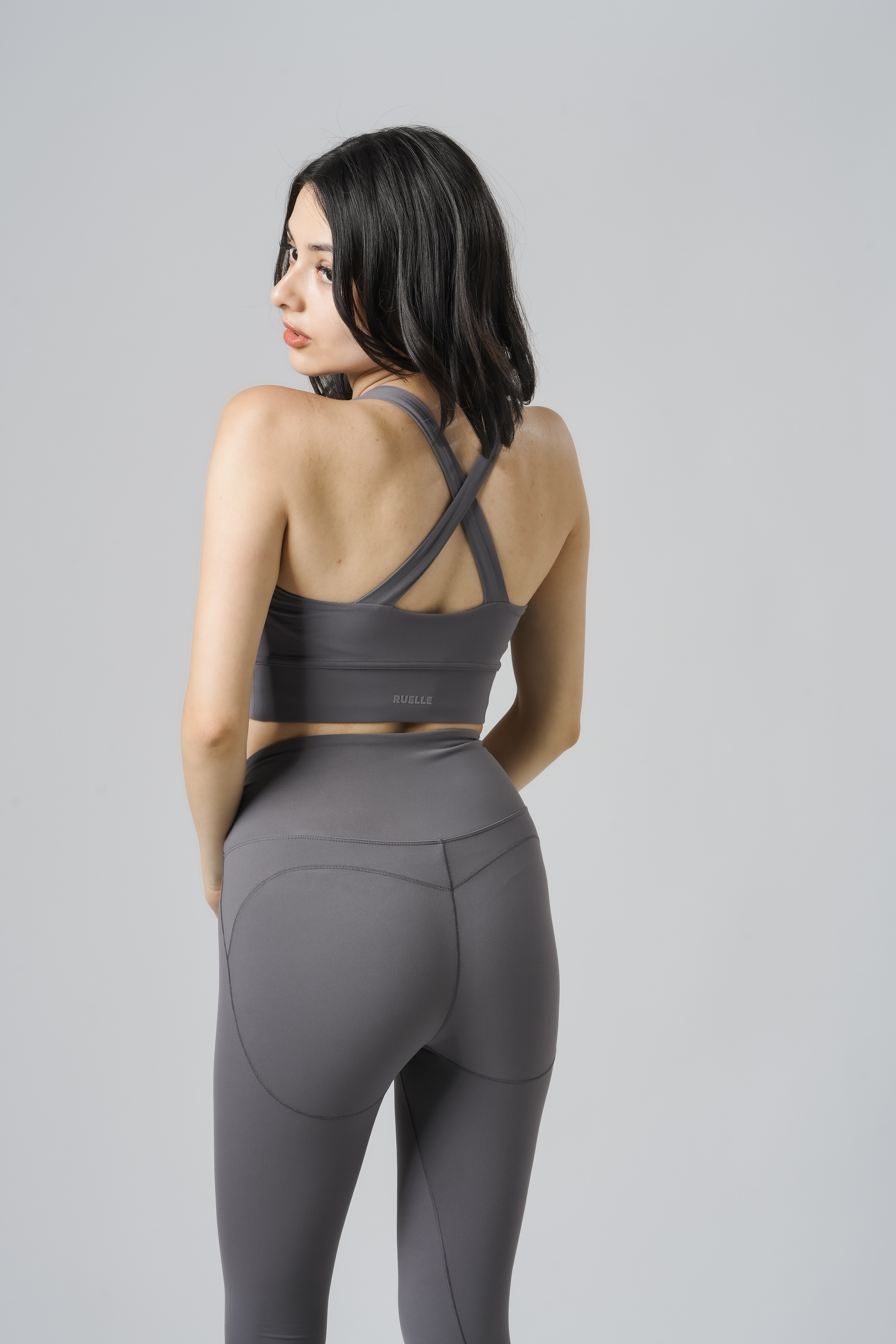 Aeral Back Cross Bra top SIZE: XS, カラー: gray