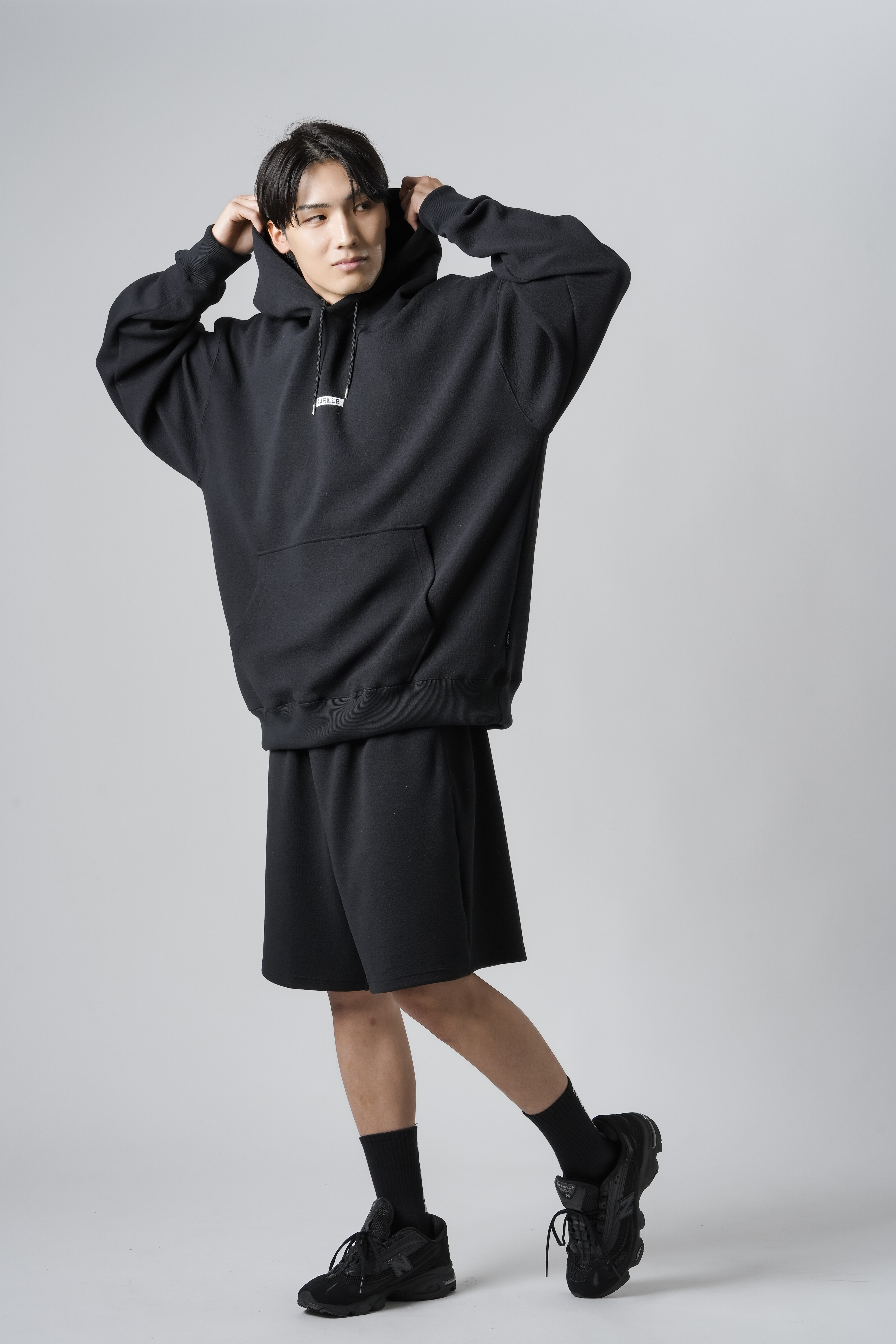 Structure Oversized Hoodie 【POP UP 先行販売】 SIZE: M, カラー: Black