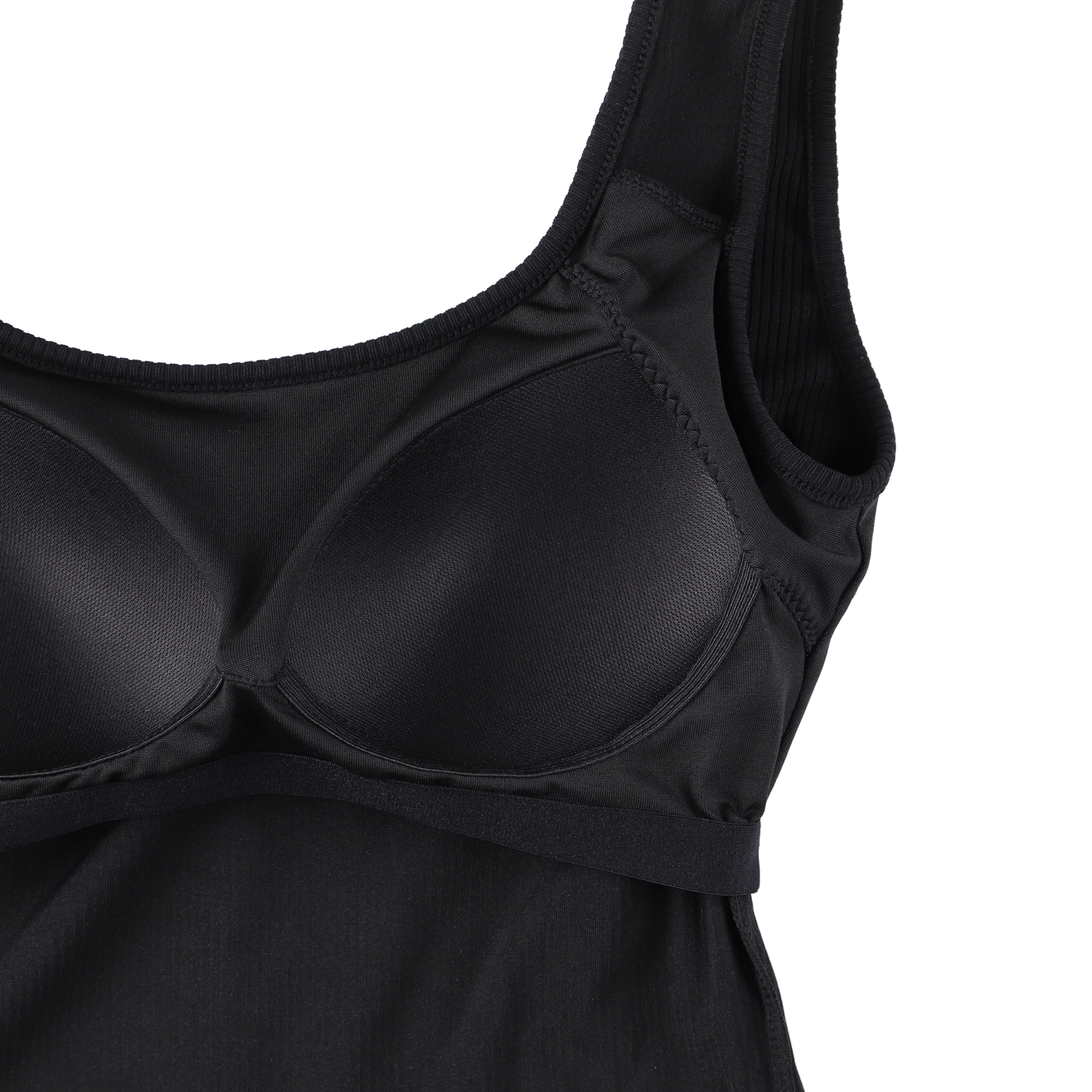 Ribbed Bra Tank Top SIZE: XS, カラー: Black