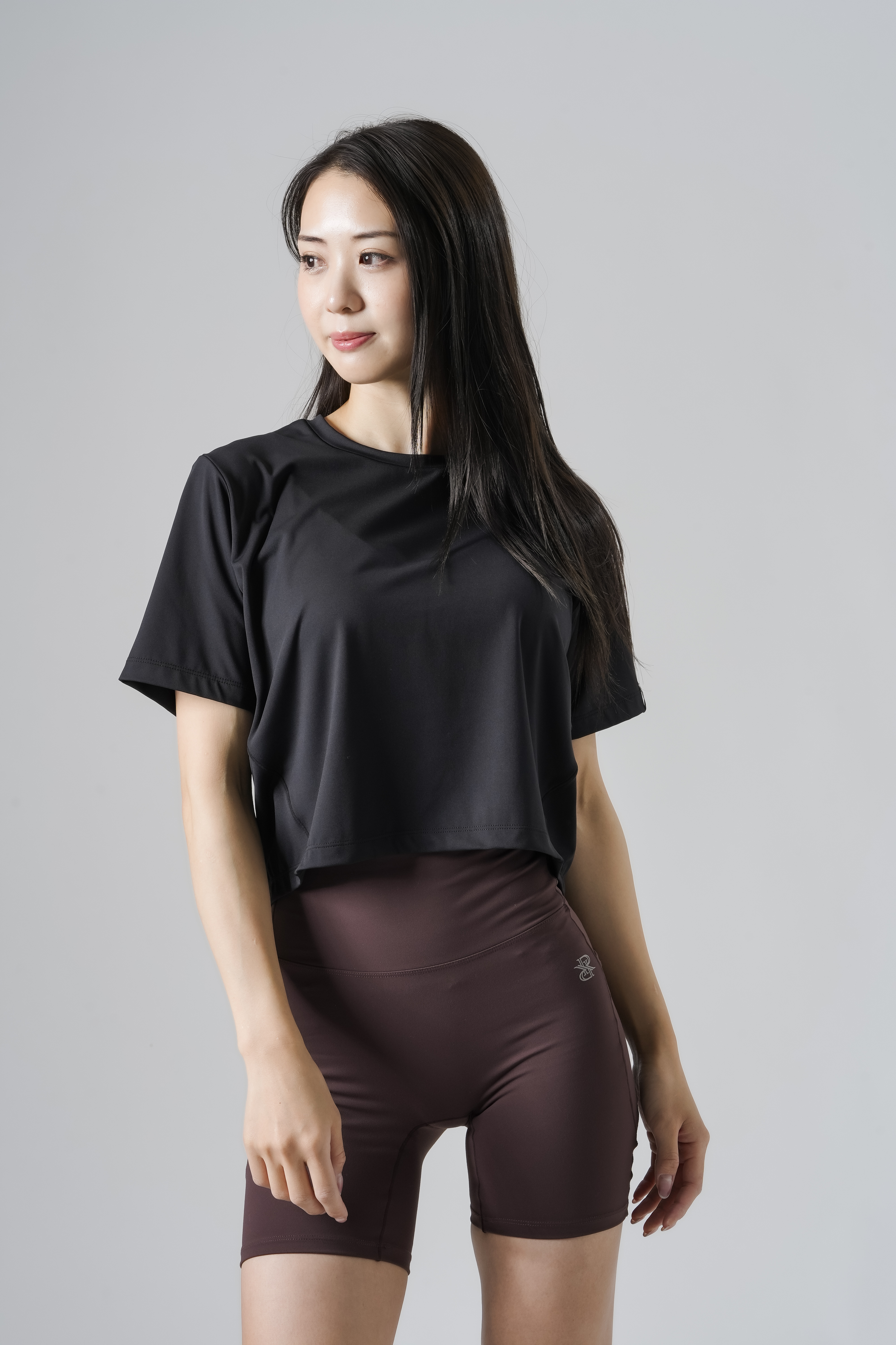 Performance Cropped Tee SIZE: XS, カラー: Black