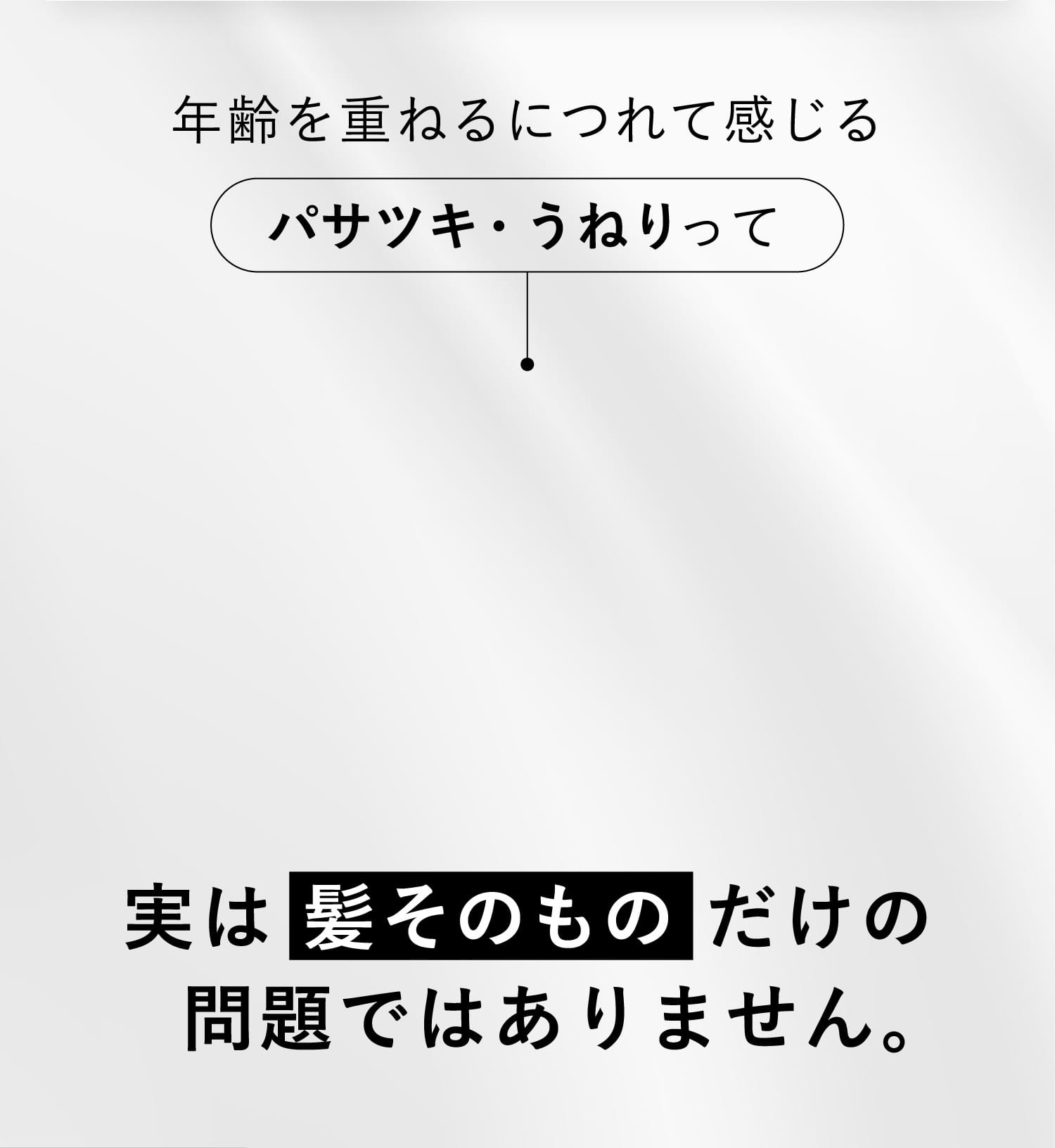 実は髪そのものだけの問題ではありません。
