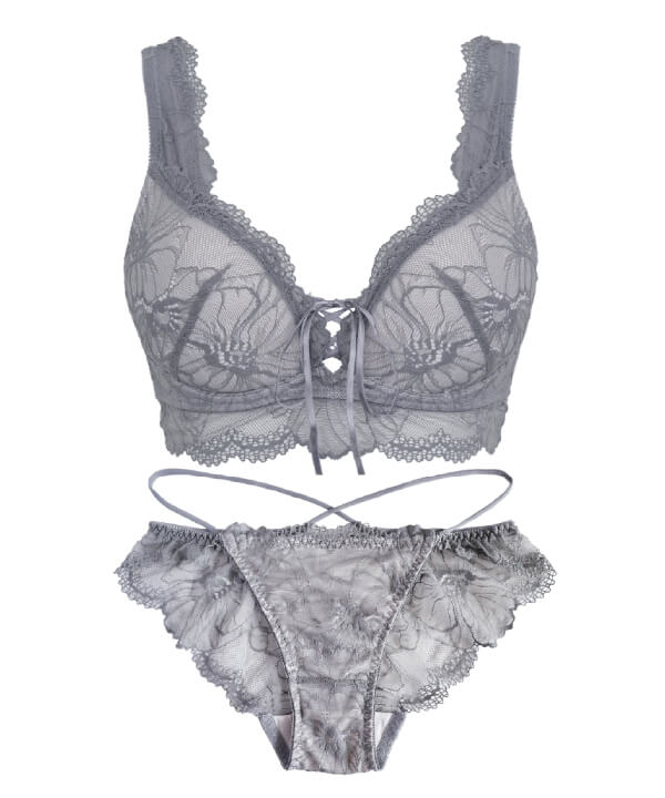 人気No.1 リライトブラ＆選べるショーツセット ミスティグレー