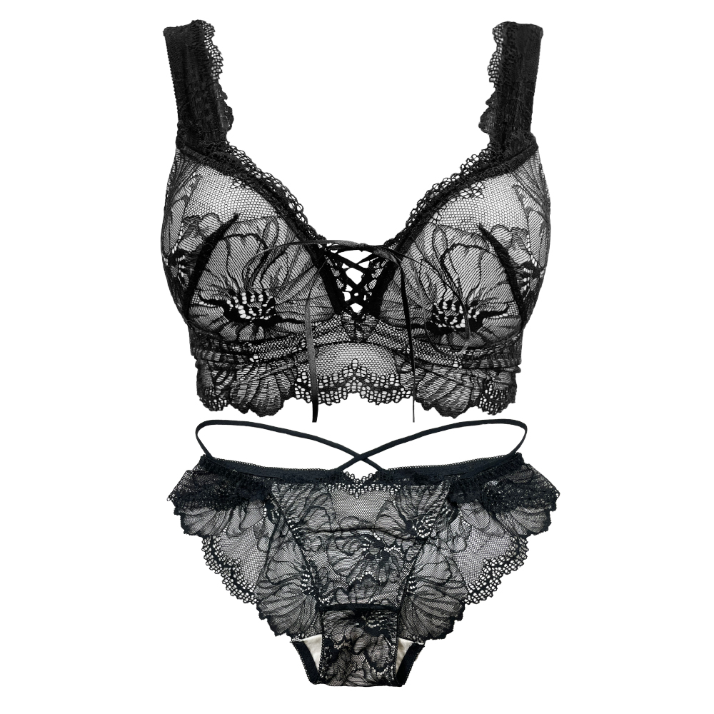 リライトブラショーツセット カラー: ネイビー, ブラサイズ: S, ショーツサイズ: ノーマルM