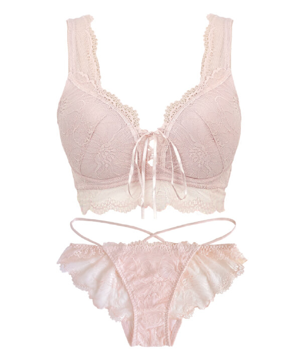 人気No.1 リライトブラ＆選べるショーツセット ミストピンク
