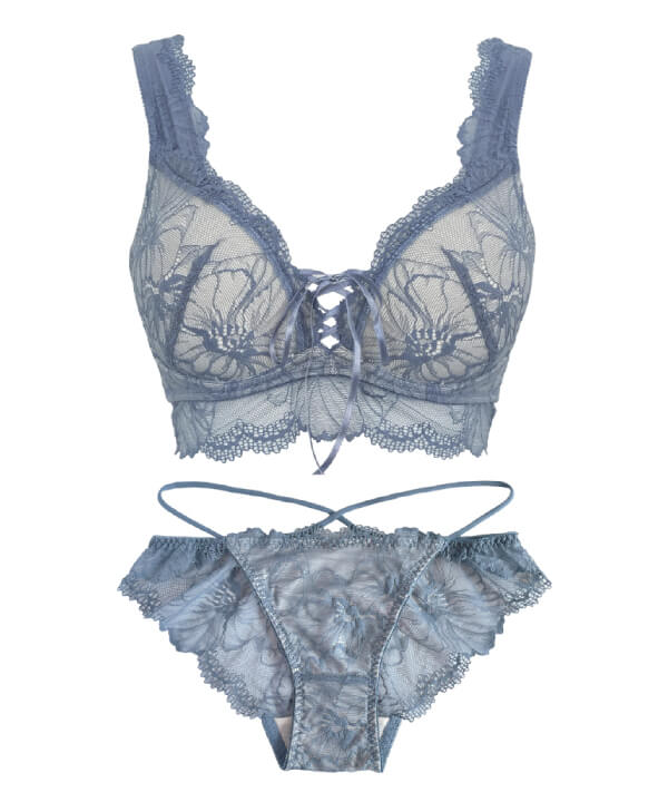 人気No.1 リライトブラ＆選べるショーツセット ナイトブルー