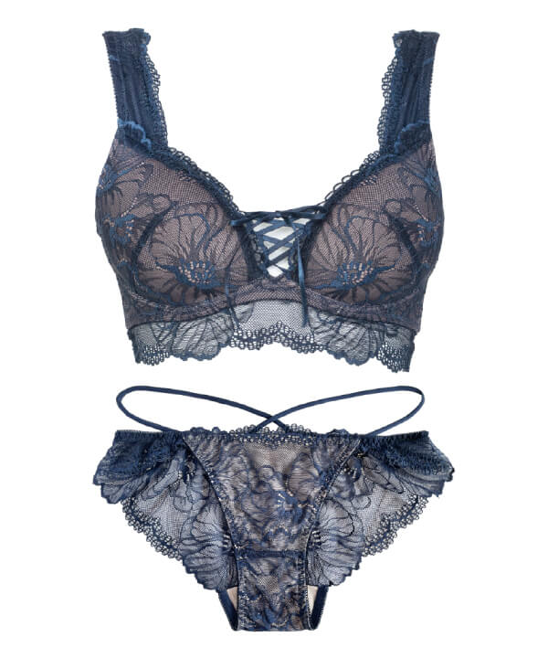 人気No.1 リライトブラ＆選べるショーツセット ネイビー