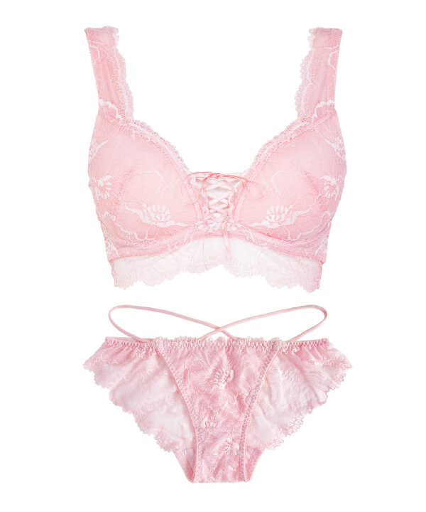人気No.1 リライトブラ＆選べるショーツセット ピンク