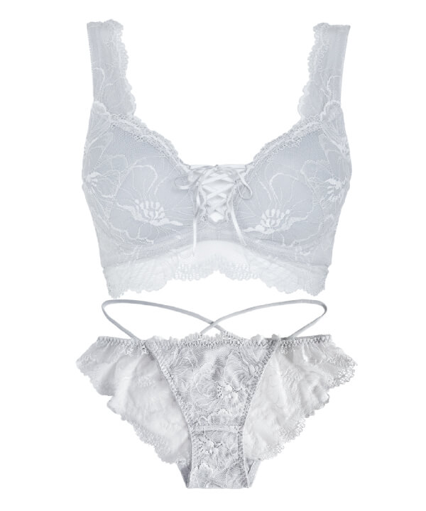 人気No.1 リライトブラ＆選べるショーツセット ブルーアッシュ