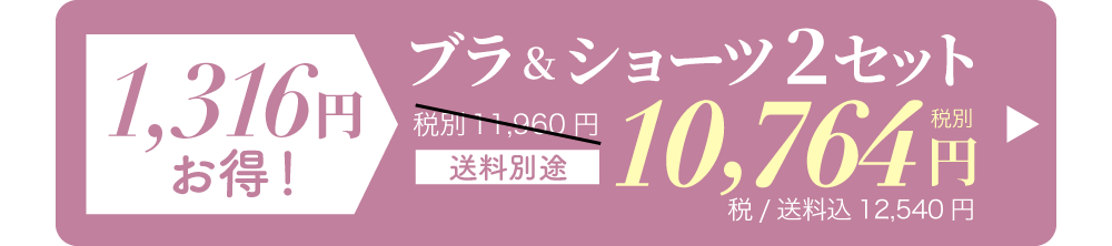 リライトブラ＆ショーツセット 洗い替えに最適な2セット購入はこちら