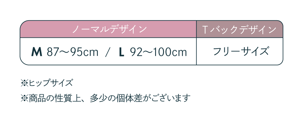 リライトショーツサイズ表