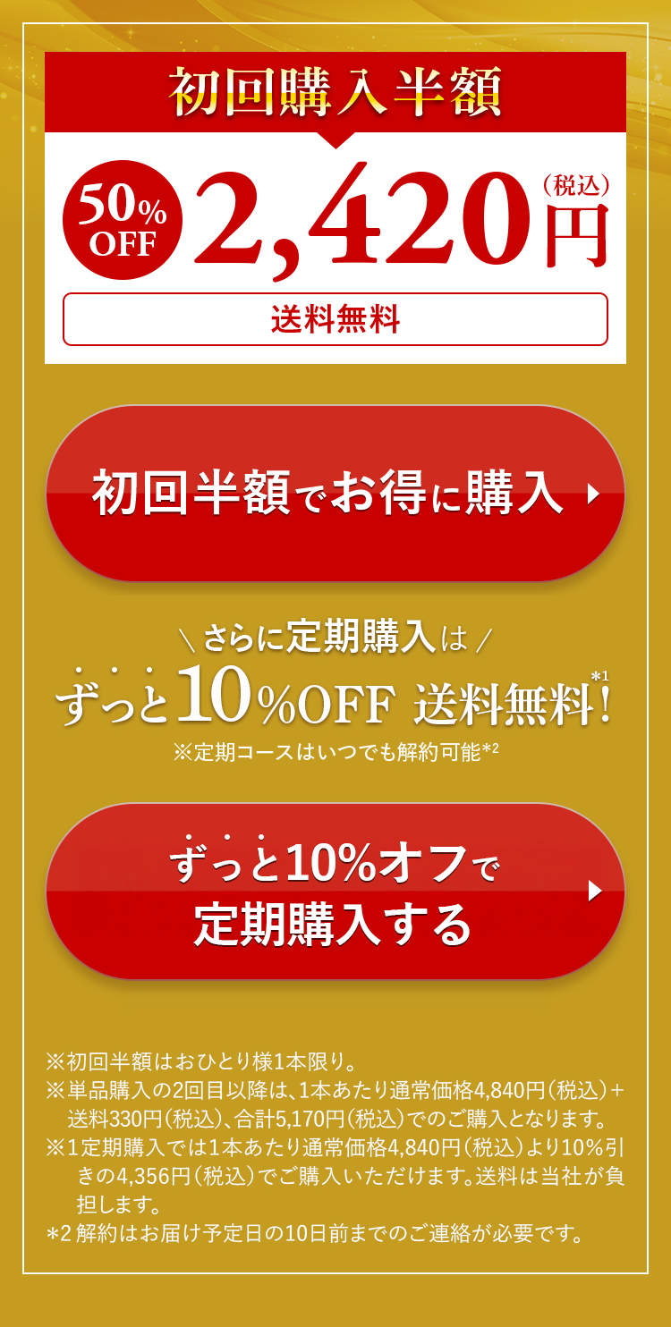 ロイヤルゴールドジェルお得な半額。定期コース特別価格で購入