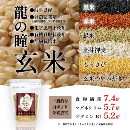 2024年産龍の瞳 もっちり玄米〈雑穀入り〉900g