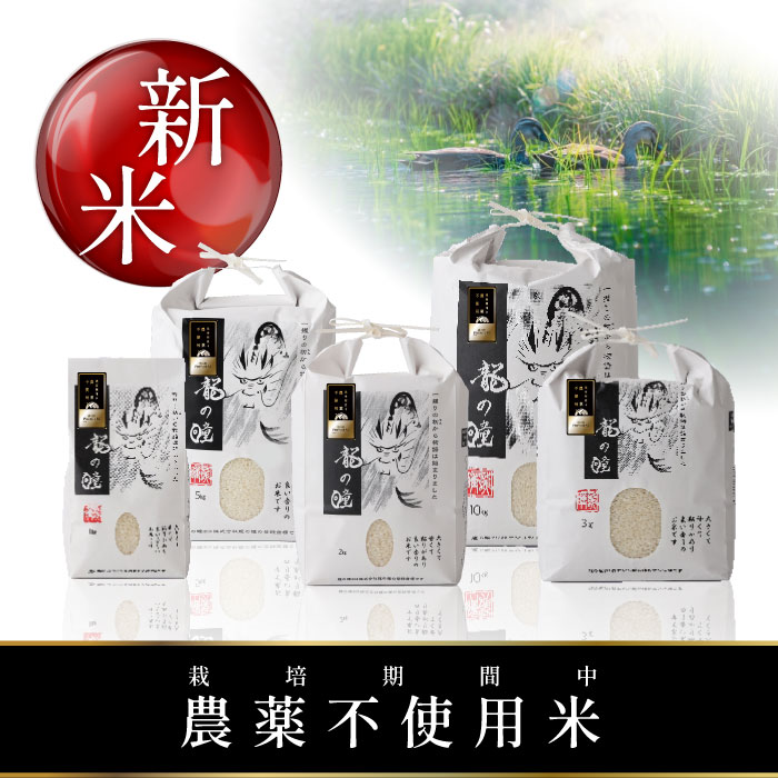 2026年産龍の瞳農薬不使用米（国内産）