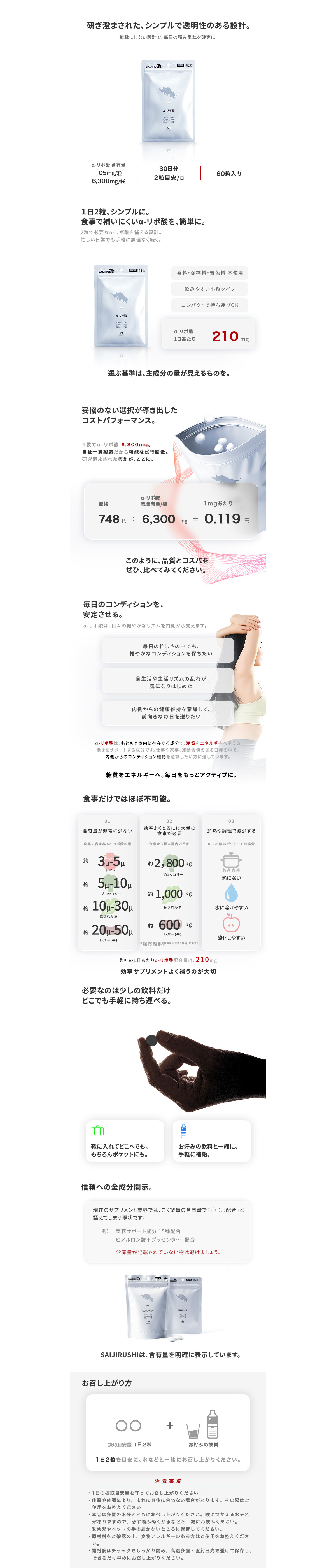 α-リポ酸スライド
