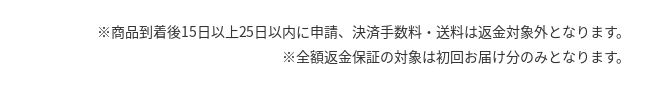 全額返金保証の詳細はこちら