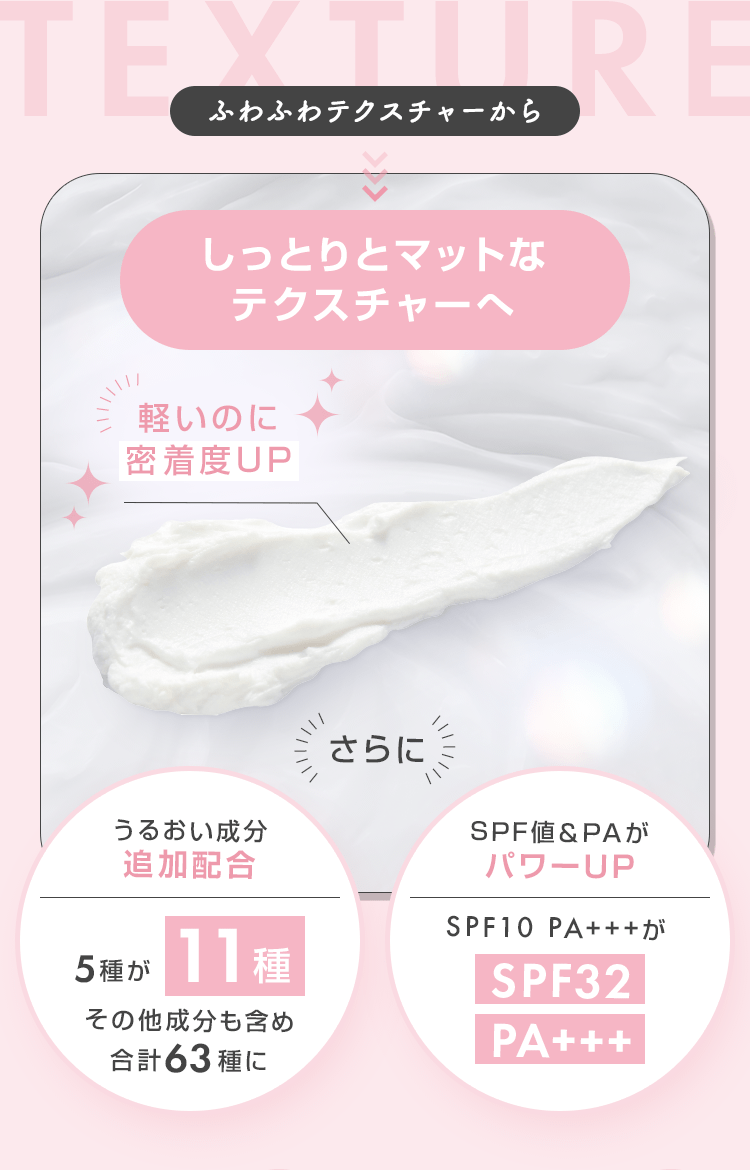 しっとりとマットなテクスチャーへ