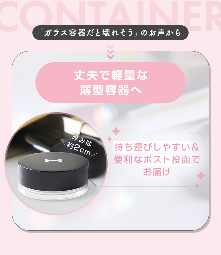 丈夫で軽量な薄型容器へ