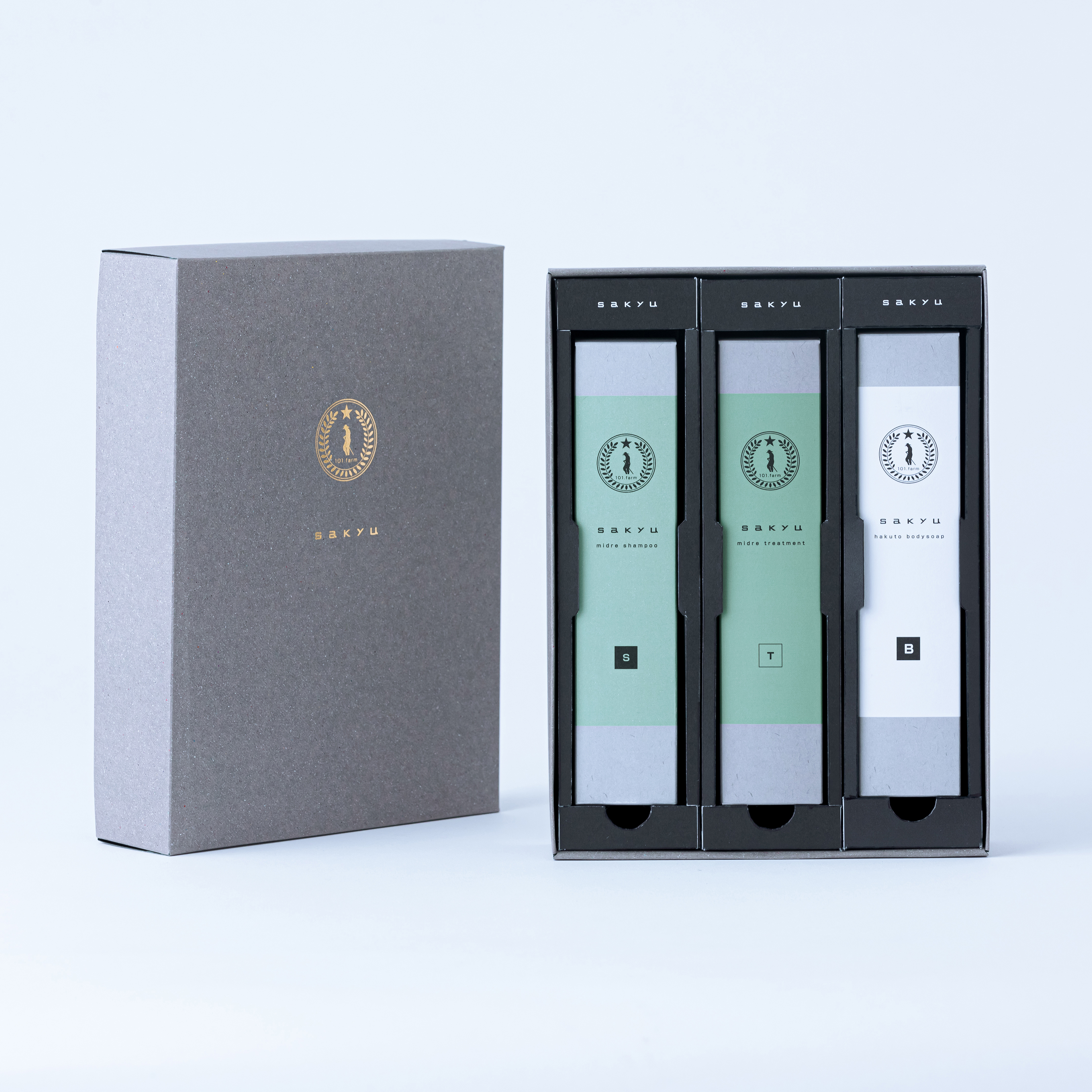 【ギフト】sakyu 3本セット（シャンプー/トリートメント/ボディソープ）