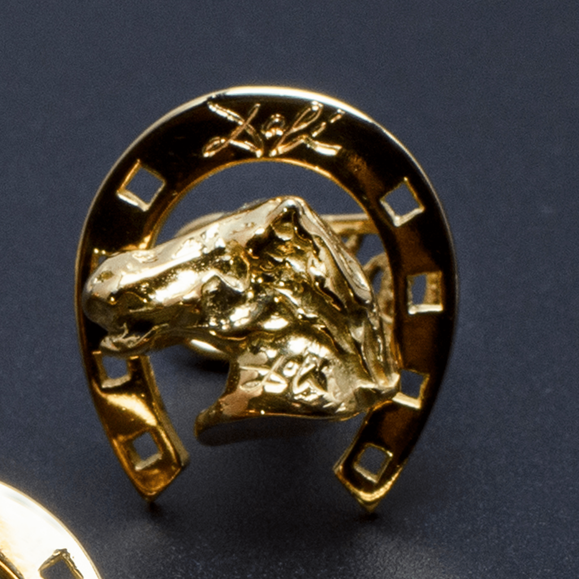 Head Horse CUFFLINK GOLD 1