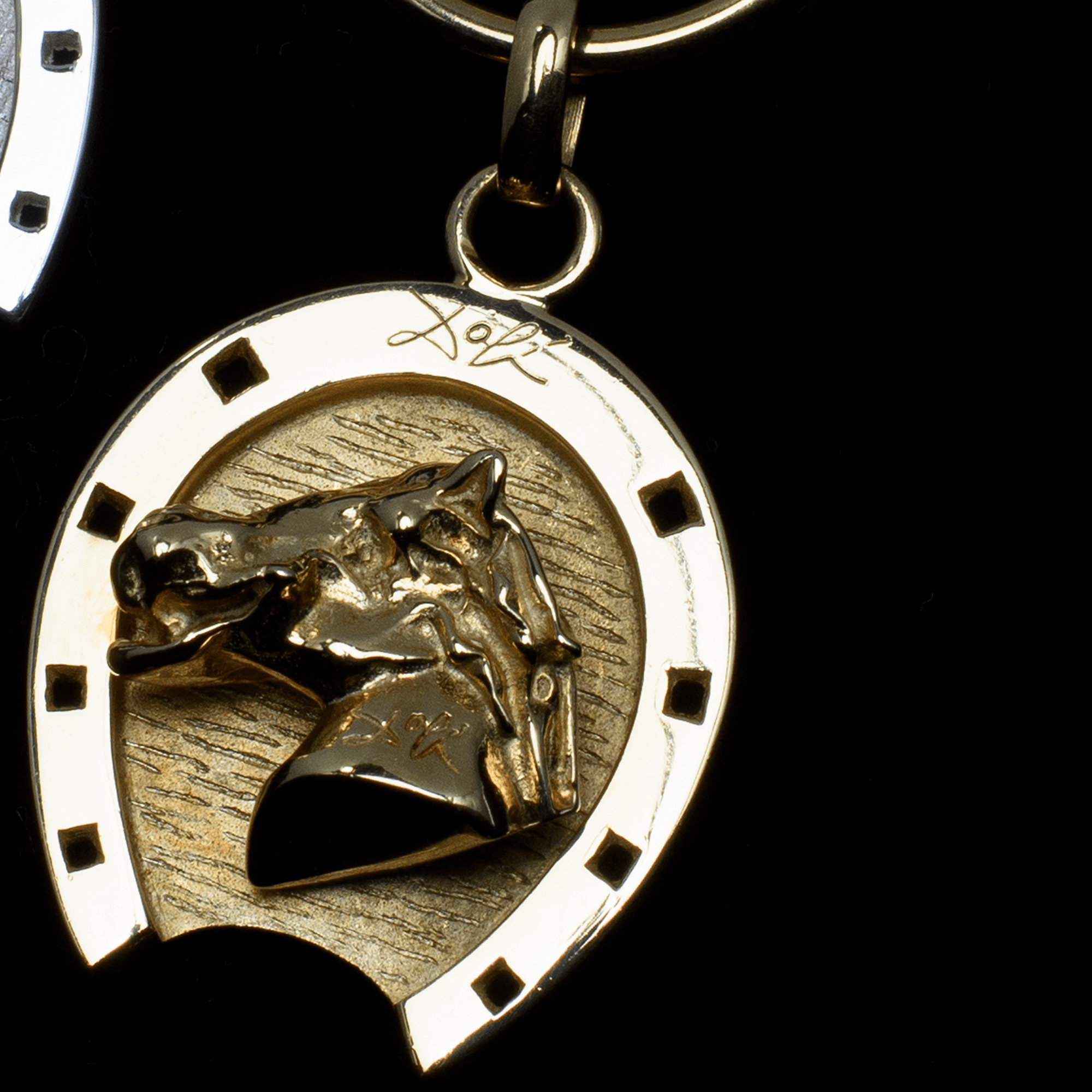 Head Horse KEYRING GOLD