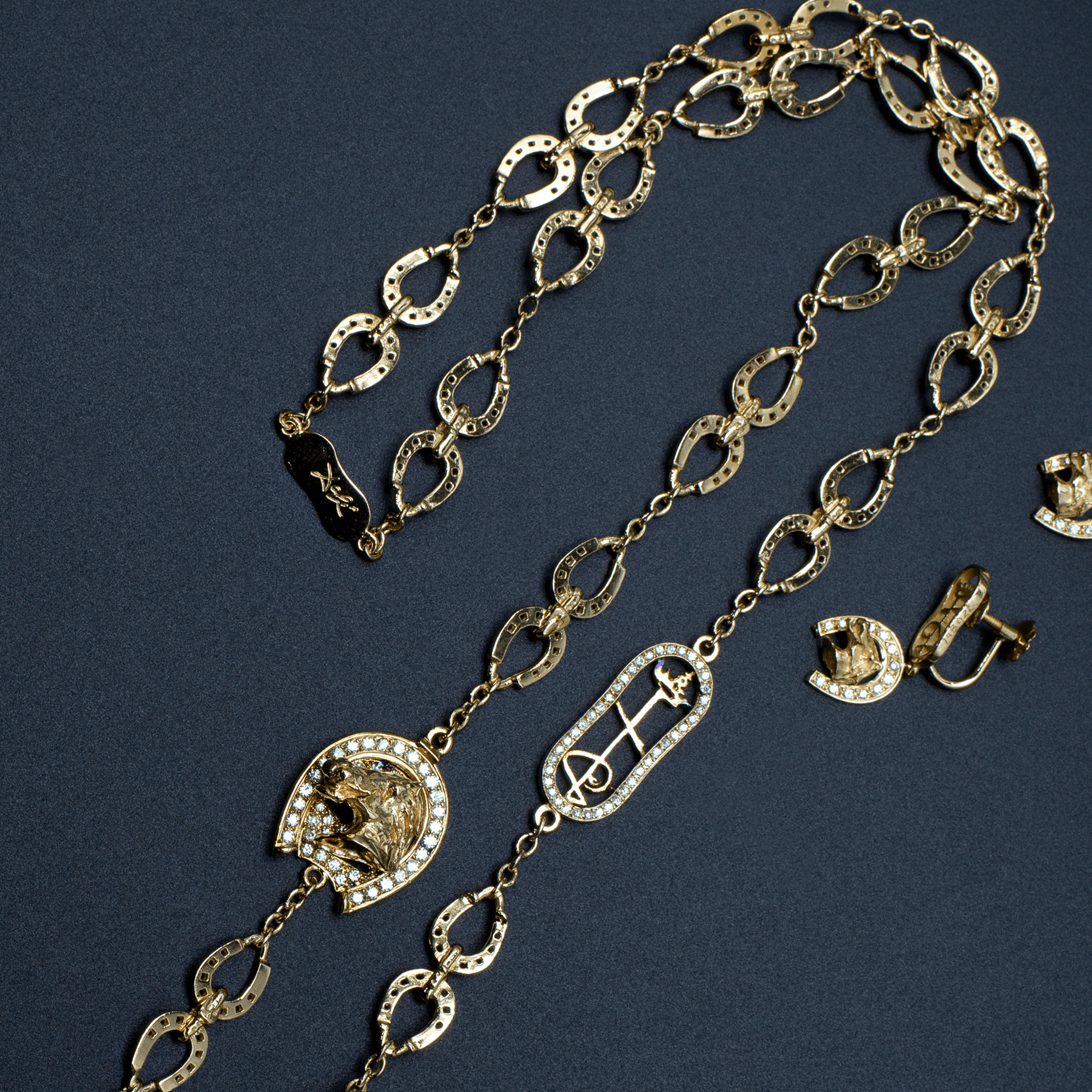 Head Horse PENDANT GOLD Diamond 1