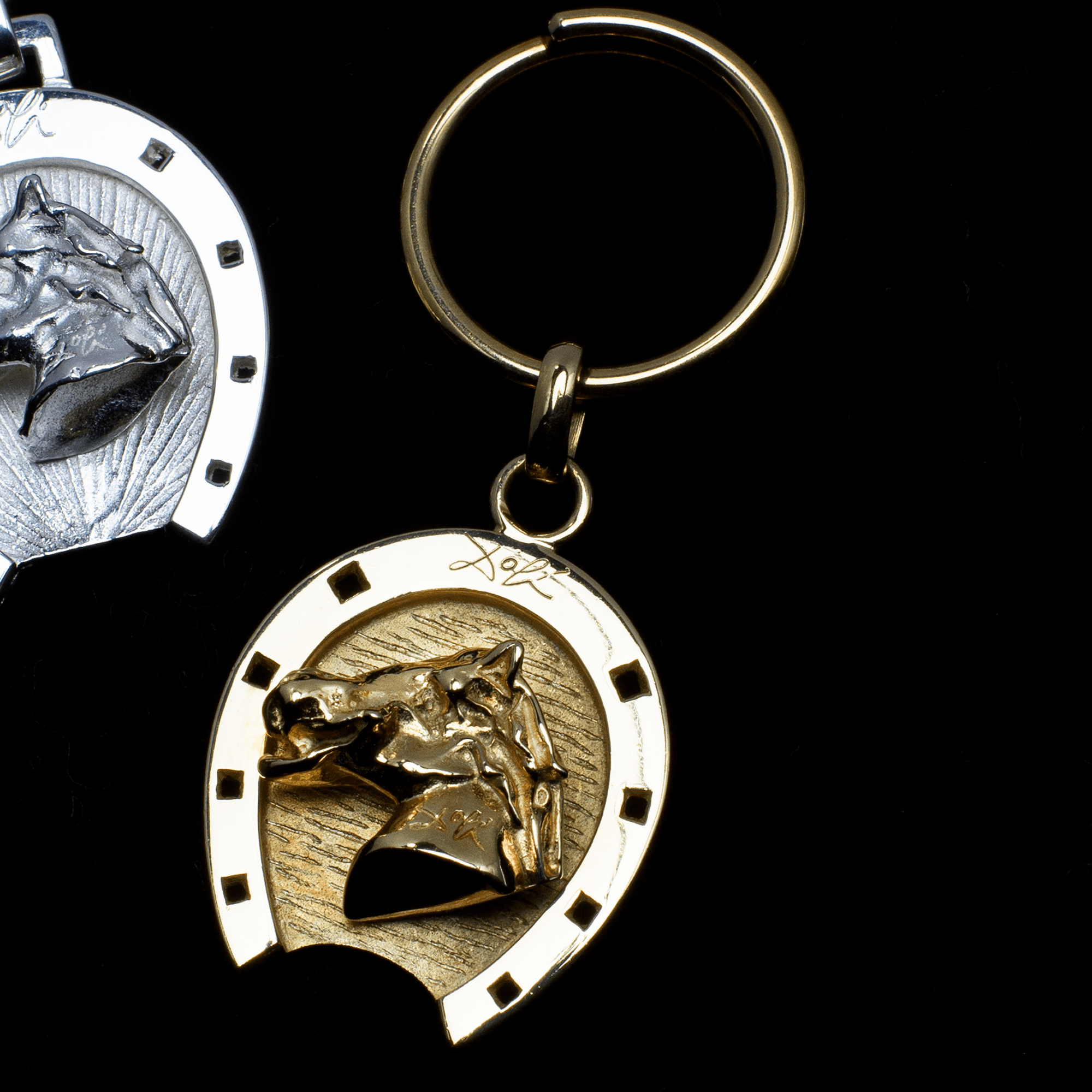 Head Horse KEYRING GOLD
