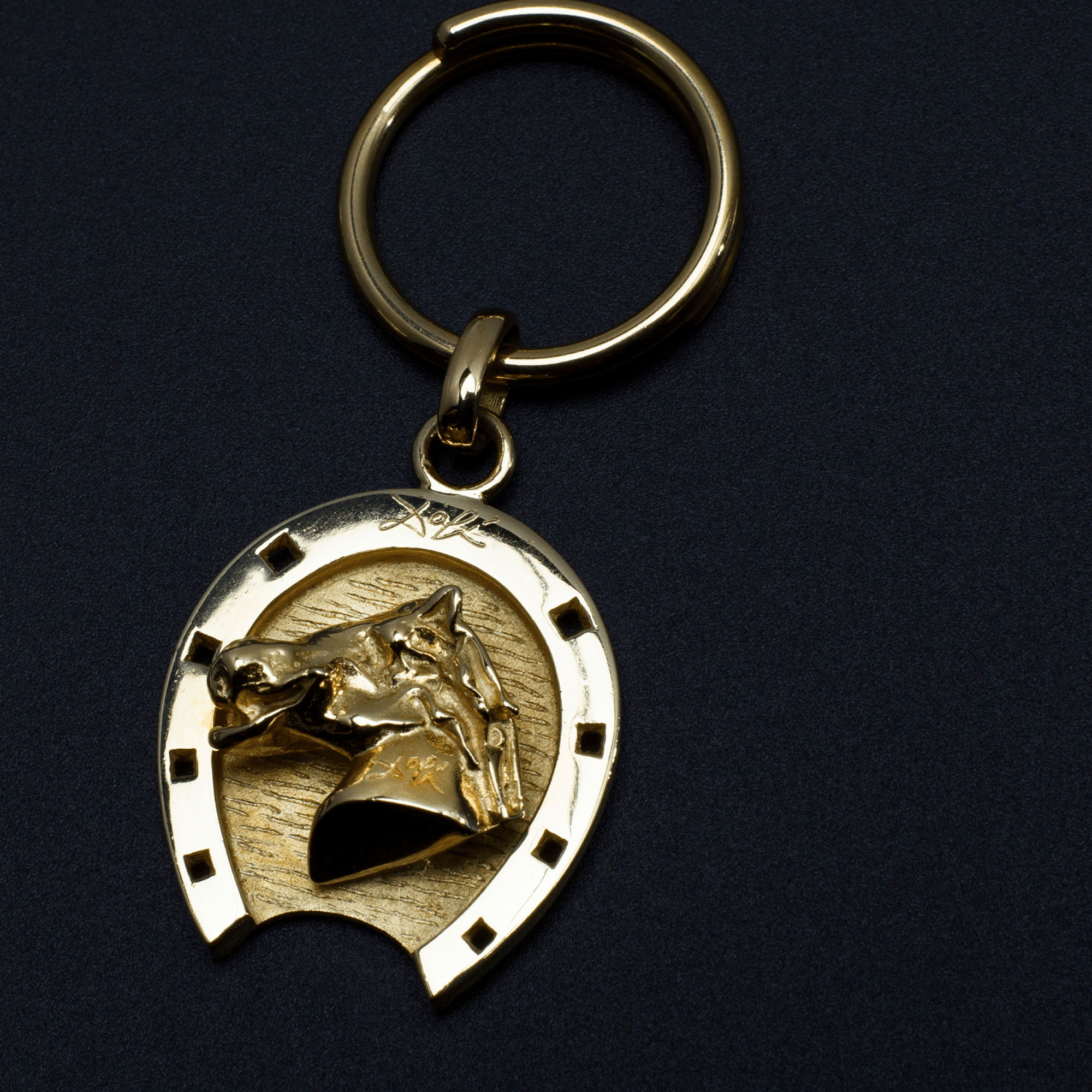 Head Horse KEYRING GOLD