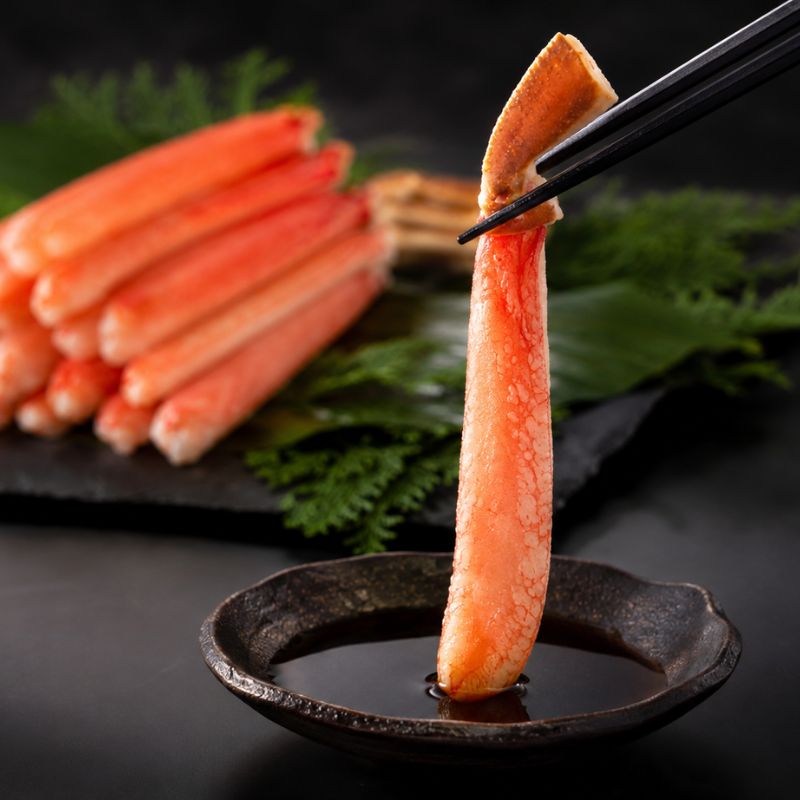 北海道産 お刺身でも食べられる 生大ずわいがに脚ポーション 500g（20〜25本）