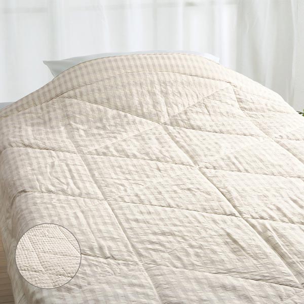 【アウトレット】ロマンス小杉 きぎの暮らし 葦入り肌掛けふとん サッカー地 5410-6230 1枚